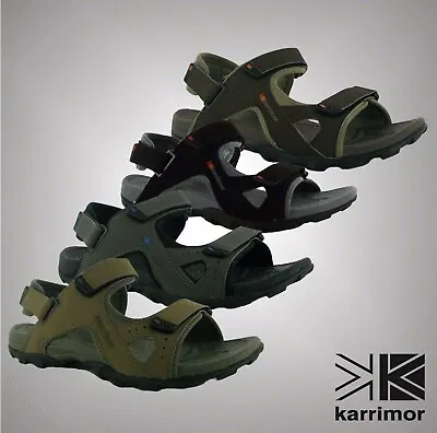 Karrimor Mens 4 Loop Tape Antibes Textile Sandals Summer Shoes Sizes UK 6-14 • £43.99