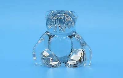 Vintage Villeroy & Boch Clear Glass Panda Bear Paperweight / Figurine Mini 3  • $17