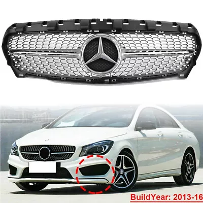 For 2013-2016 Mercedes Benz R117 W117 CLA 180 200 250 Diamond Style Front Grill • $179.97