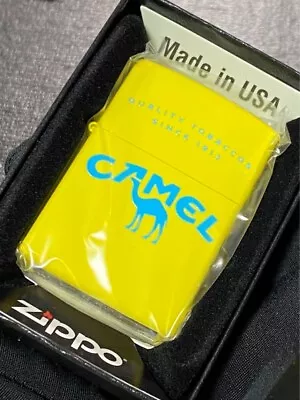 Zippo Oil Lighter Camel Double Sided Limited Edition Yellow Made In 2020 • £136.92