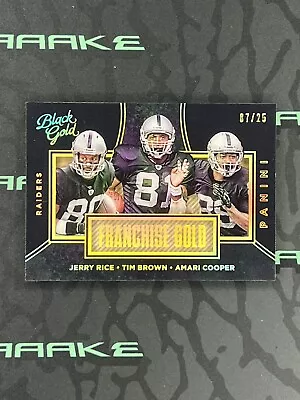 2016 Panini Black Gold J. Rice T. Brown A. Cooper Franchise Gold Holo Gold 07/25 • $59.99