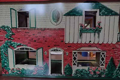 Vintage 1949 Marx Tin Litho 2-Story Colonial DOLL HOUSE W/Furniture. Good Shape • $80