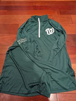 Washington Nationals College Series William & Mary 1/4 Zip Pullover X-Large SGA • $14.99