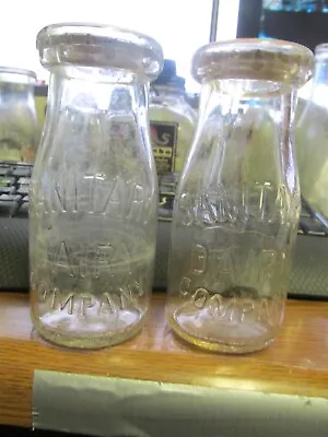 2 Muskegon Mich. Sanitary Dairy REHP Milk Bottles MICHIGAN MI 1950 & 1952 • $2.99