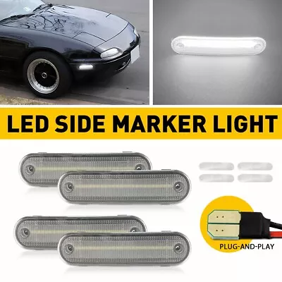 For 90-05 Mazda Miata MX-5 Full LED Set 4X White Turn Signal Side Marker Lights • $34.99