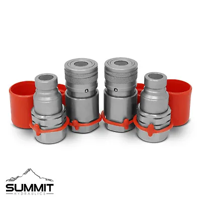1/2 Flat Face Hydraulic Quick Connect Couplers Couplings Skidsteer Bobcat 2 Sets • $78.95