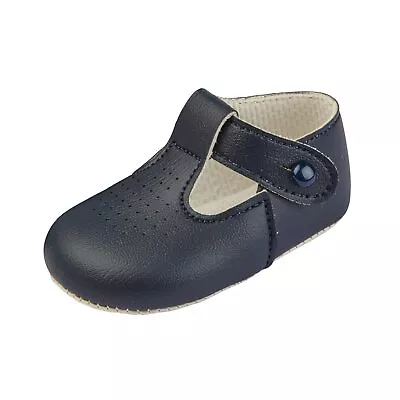 Baby Boys Girls Soft Sole Pram Shoes Early Days Baypods Petal Punch British Made • £9.99