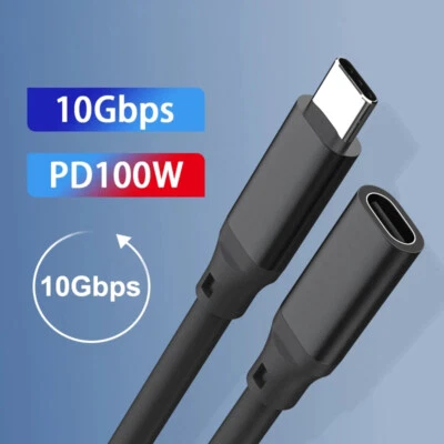 $12.69 • Buy USB C Extension Cable Fast Charging Data Sync Cord For MacBook Pro Samsung S23