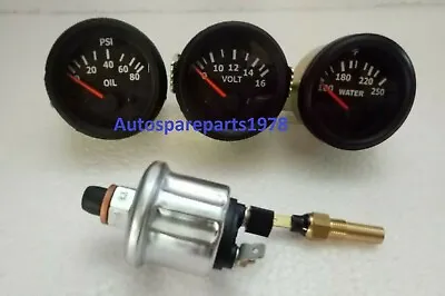 Electrical Gauges Set- Volt Gauge Temp Gauge Oil Pressure Gauge With SENDER BB • $31.50