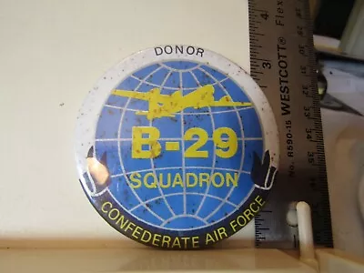 Vintage B-29 Squadron Confederate Air Force Donor Button Pin Pinback 3  • $3.99