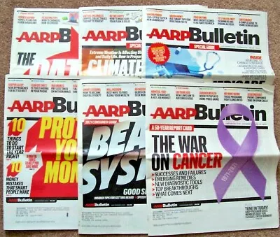 FREE SHIPPING - AARP Bulletin - 6 Total Issues - Lots Of Info For 50+ And Older • $10