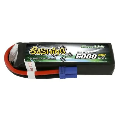 Gens Ace Bashing Series 5000mAh 11.1v 60C 3S1P LiPo Battery W/EC5 GC3S5000-60E5 • £49.95