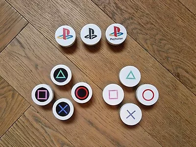 PlayStation - Hand Crafted - Wooden Drawer Knob - 40mm - Gaming Room - UK • £4