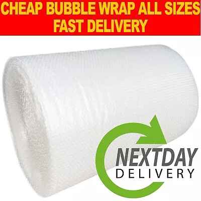 SMALL & LARGE BUBBLE WRAP - 300mm 500mm 750mm 1000mm 1200mm ROLLS X 10m 50m 100m • £239.84