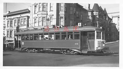 3aa307 Rp 1940 Market Street Railway Sf Car #211 On Sutter At Buchanan • $8.99