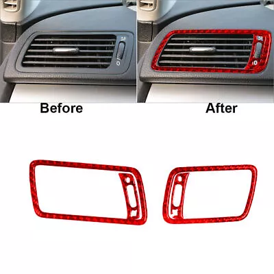 For Volkswagen Passat Red Carbon Fiber Car Side Air Vent Outlet Cover Trim 4Pcs • $23.57