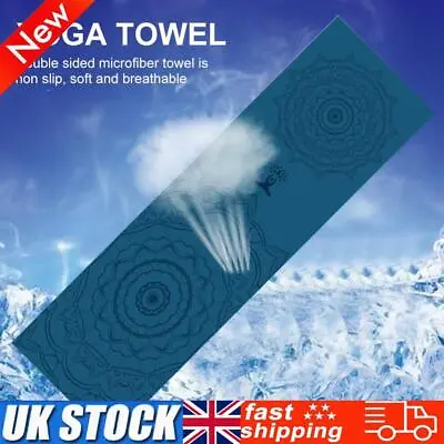 Portable Double Layer Printed Yoga Towel Quick Drying Pilates Towels (B) • £6.39