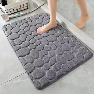 Soft And Comfortable Memory Foam Bath Rug With Cobblestone Embossment. • $9.99