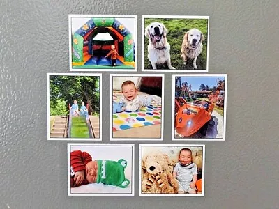 Personalised Rectangle Fridge Magnet Tiles Photo Magnets Gift Idea Mum Gran • £26.99