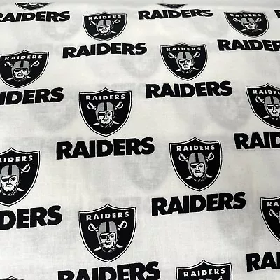 Vintage NFL Raiders Fabric Traditions 1029 Cotton NTT Inc Fabric By The Yard • $14.95