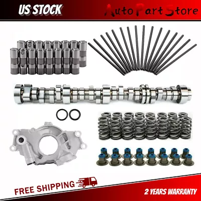 For Chevy LS Truck Cam Kit Stage 2 Cam Oil Pump Pushrods Lifters 4.8 5.3 6.0 6.2 • $349.99