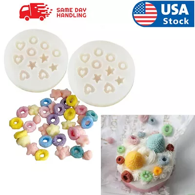 Cereal Bowl Candle Molds Silicone 2 Pack Fruit Loops Candy Molds Non-Stick US • £7.40