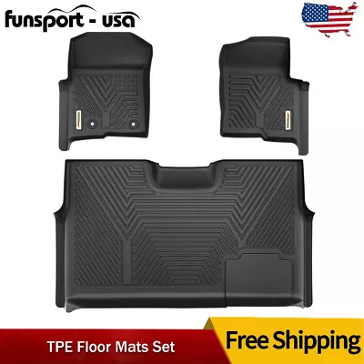 3PCS Floor Mats For 2010-2014 Ford F-150 SuperCrew Cab All Weather 3D TPE Liners • $101.99