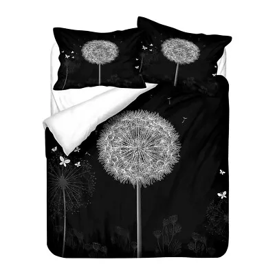 Dandelion Butterfly Bedding Duvet Quilt Cover Holiday Gift Single Double Queen • £15.51