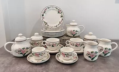 24 Piece Villeroy & Boch PALERMO Porcelain Plates Cups Teapots Sugar Creamers • $179.99