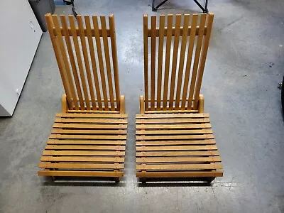 $139.99 • Buy Vintage Folding Canoe Floor Seats (2) Solid Wood -Never Used!