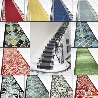 Stair Runner Rug Non Slip Extra Long Washable Hallway Carpet Mat  • £4.95