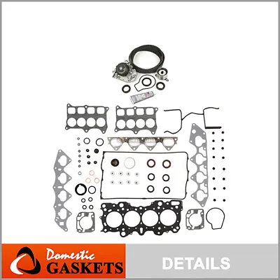 Head Gasket Set MLS Timing Belt Kit Fit 96-00 Honda Civic Si Del Sol 1.6L B16A2 • $63.28