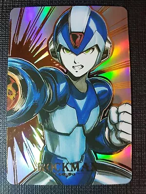 Mega Man Rockman Rainbow Holographic Gold Foil Character Art Trading Card • $7.99