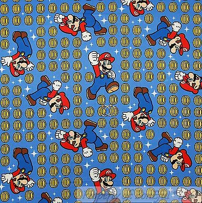 BonEful Fabric FQ Cotton Quilt Super Mario Brothers Nintendo Game Boy Coin Star • $7.03