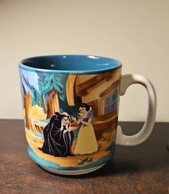 Disney Snow White And The Seven Dwarfs Coffee Mug Cup Teal Blue Inside Vintage • $10