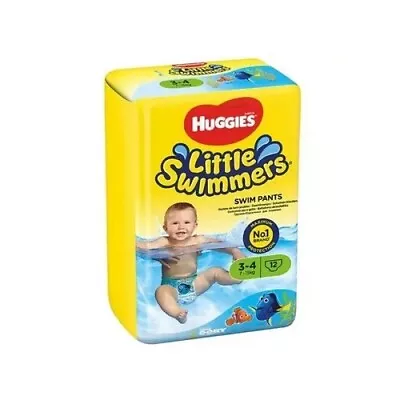 Huggies Little Swimmers Swim Pants  3-4 Years  Pack 12 • £7.79