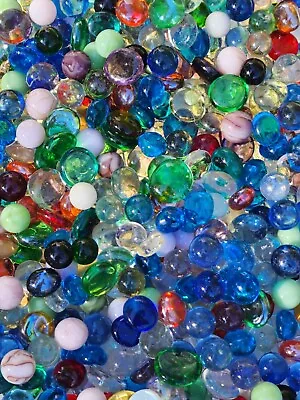  4 Lbs Mixed Marbles Flat Glass Marbles Gems Vase Fillers Mosaic  $19.99 Ppd • $19.99