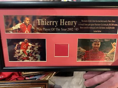 Thierry Henry Authentic Shirt Piece • £125
