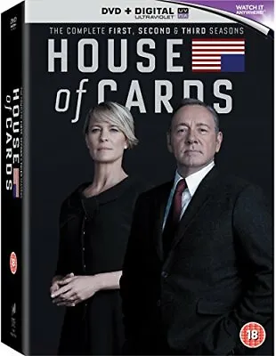 House Of Cards - Season 1-3 DVD TV (2015) Kevin Spacey New Quality Guaranteed • £4.62