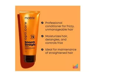  Matrix Opti Care Smooth Straight Professional Conditioner 196gm Free Ship • $34.95