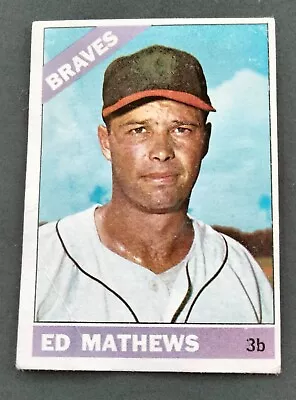 1966 Topps Baseball Card # 200 Ed Mathews Low Grade Filler • $0.99
