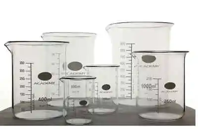 £39.60 • Buy Borosilicate Glass Beakers Laboratory Glassware Boro 3.3 Low Form *Multilisting*