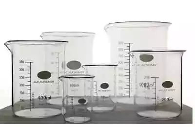 £39.60 • Buy Borosilicate Glass Beakers Laboratory Glassware Boro 3.3 Low Form *Multilisting*
