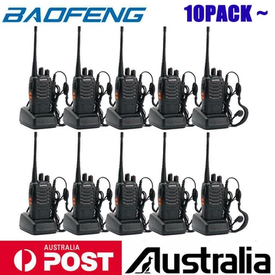 $199.99 • Buy 2~10X Walkie Talkie Long Range 5KM UHF 400-470MHz 5W 16CH Portable Two-Way Radio