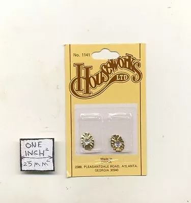 Knob - Brass & Crystal  1141 Miniature Dollhouse Hardware  Houseworks 1/12 Scale • $2.75