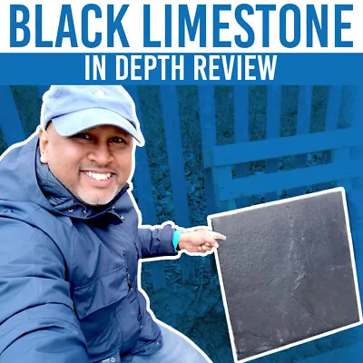Black Limestone Paving Patio Slabs | 600 X 600 | FULL CRATES £25.97/m2 COLLECT • £2.50