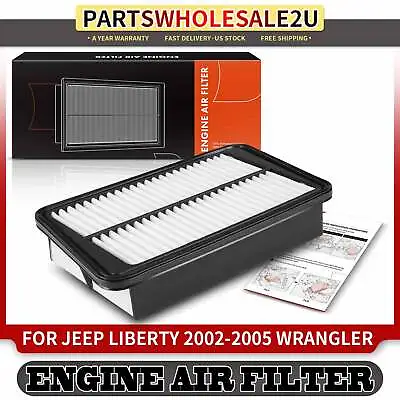 Engine Air Filter For Jeep Wrangler 2003-2006 Liberty 2002-2005  2.4L 5019443AA • $14.99