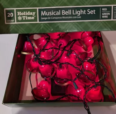 Vintage Retired Holiday Time Christmas Music  20 Bell Light Set With 25 Songs • $35
