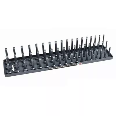 Hansen 1/2  Socket Tray Organizer Holder Metric 3 Row MM Shallow Semi Deep Gray • $25.29