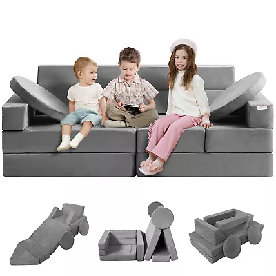 VEVOR Kids Play Couch 15 Pcs Modular Kids Play Couch High-density 25D Sponge • $134.99